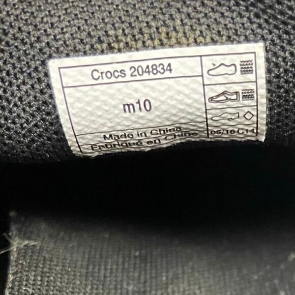 Crocs Santa Cruz Slip On Canvas Loafer Shoes Black Comfort 204835 Men’s Size 10 - Picture 6 of 9